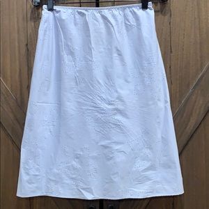 pretty light blue BR cotton skirt with flowers, 0